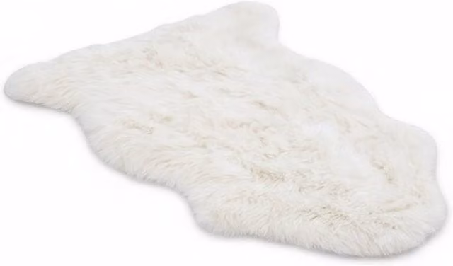 Infinity Leather Genuine Sheepskin Natural Soft Fluffy Real Wool Rug in White, W: 90 cm, D: 60 cm – 1