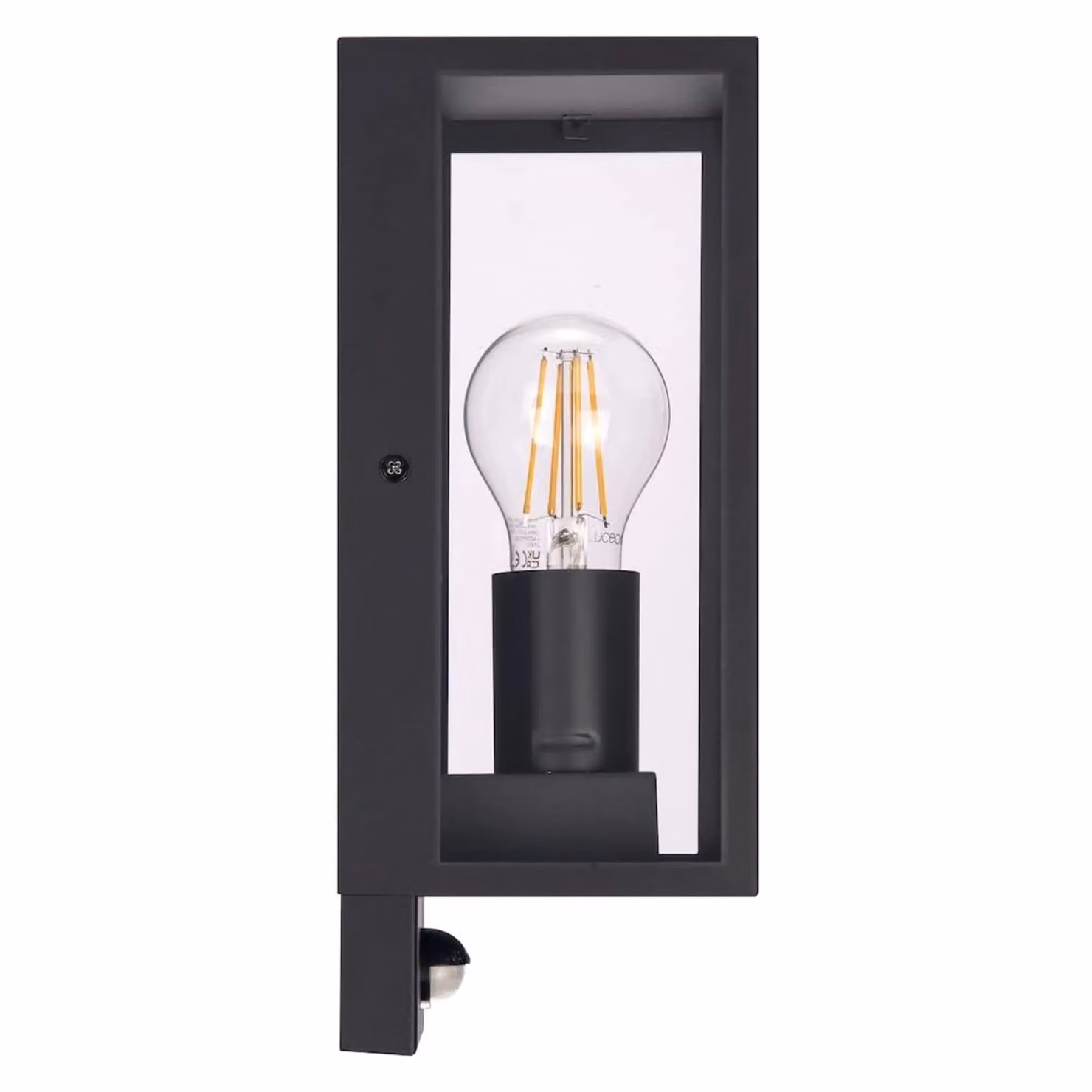 Luceco Modern LED Exterior Decorative Wall Lantern with PIR Motion Sensor in Black – 2