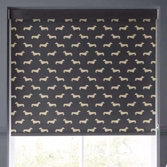 Emily Bond Peggy Translucent Made to Measure Roller Blind in Grey Smoke