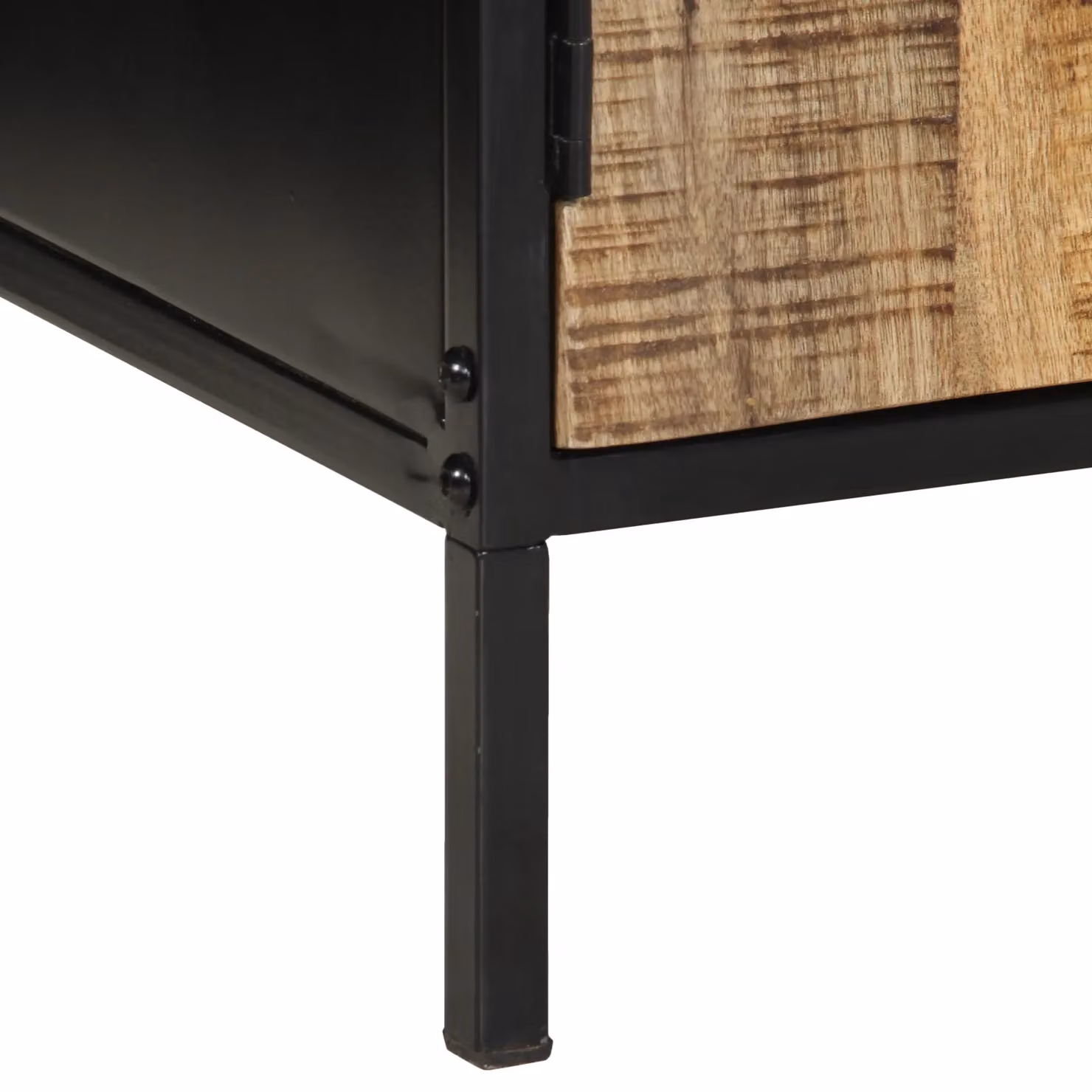 Berkfield Home Set of 2 Bedside Cabinets in Brown Solid Rough Mango Wood W/D/H: 50 x 30 x 45 cm – 8