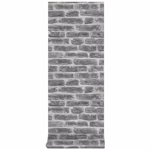 Graham & Brown Superfresco Easy Brick Effect Wallpaper in Black and Grey