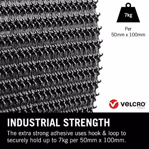 VELCRO Brand Heavy Duty Stick on Coins, Black, Diameter: 45 mm, Set of 6