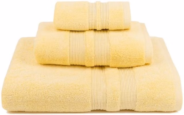 Torres Novas Yellow Striped Cotton Terry Towel Set