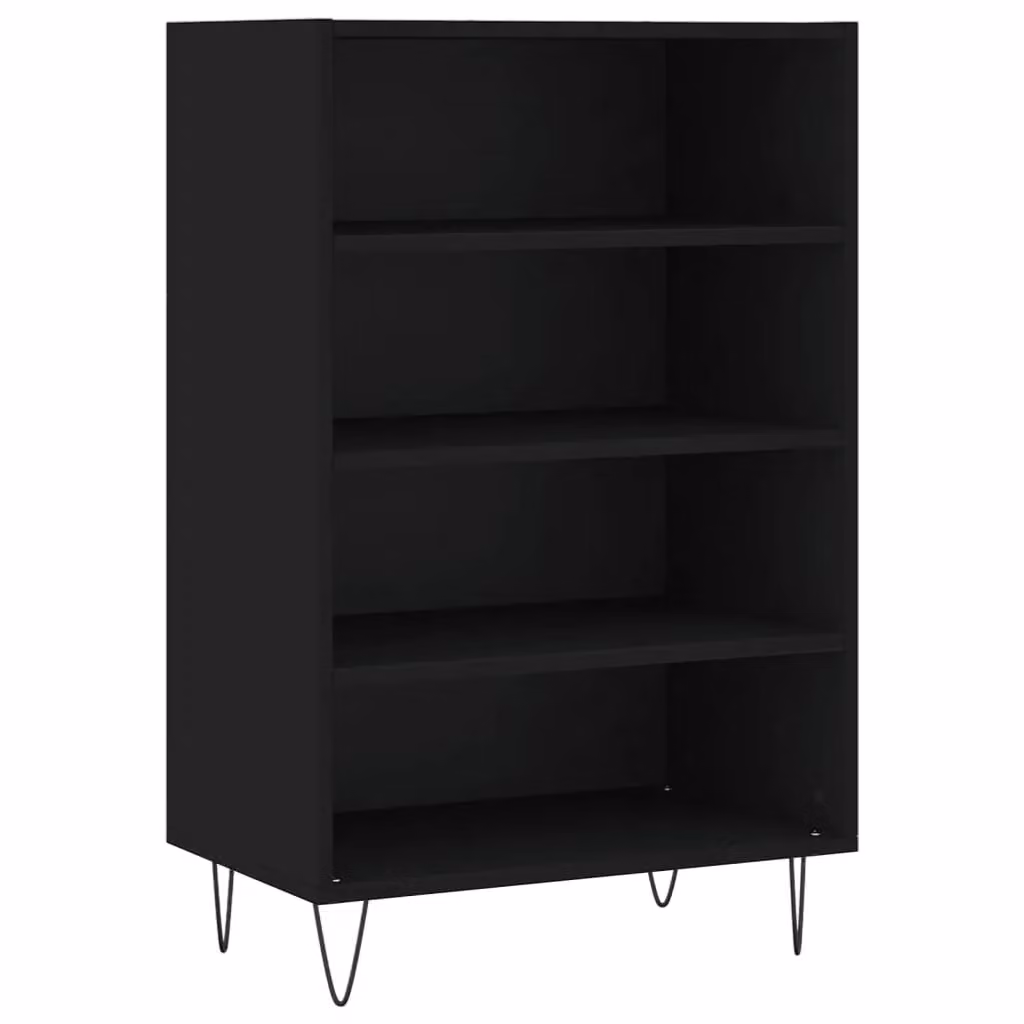 Berkfield Home Modern Black Highboard W: 57 cm, D: 35 cm, H: 90 cm – 2