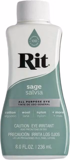 Rit All Purpose Fabric Liquid Dye for Natural Fibres in Sage Green