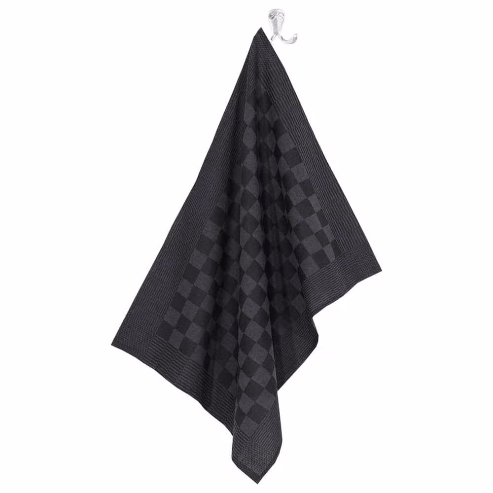 Berkfield Home 20 Piece Checked Cotton Towel Set in Black, Grey and Multicolour – 6