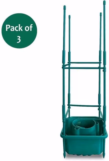 Nordara 3-Pack Green Tomato Growbag Halos Plant Pot Support Trellis Hydroponics Kit – 1