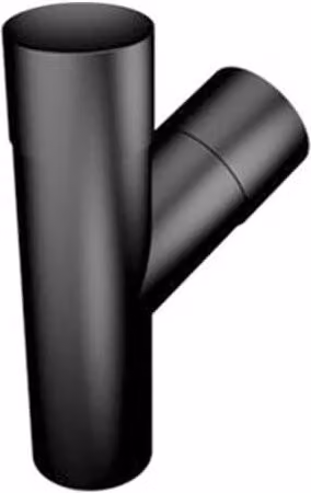 ARP Aluminium Round Swaged Downpipe Single Branch 112.5 Degree x 76mm Black PPC Finish 9005 Matt