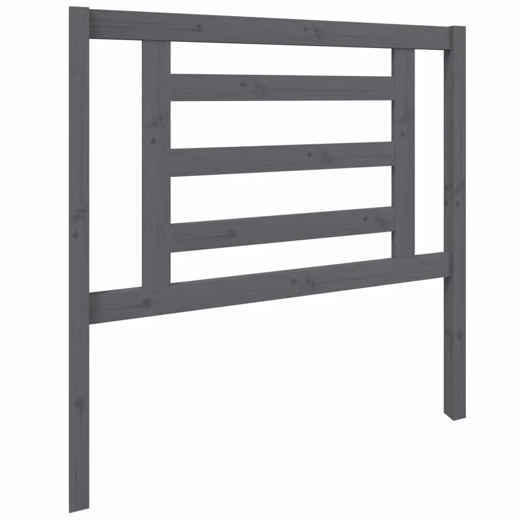 Berkfield Home Grey Rustic Solid Pine Wood Bed Headboard W/D/H: 96 x 4 x 100 cm – 2