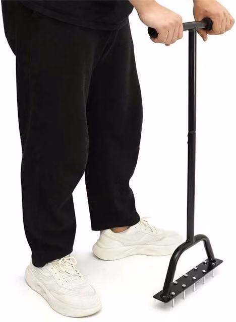 SPETLEK Steel Garden Lawn Aerator Spike Roller in Black – 1