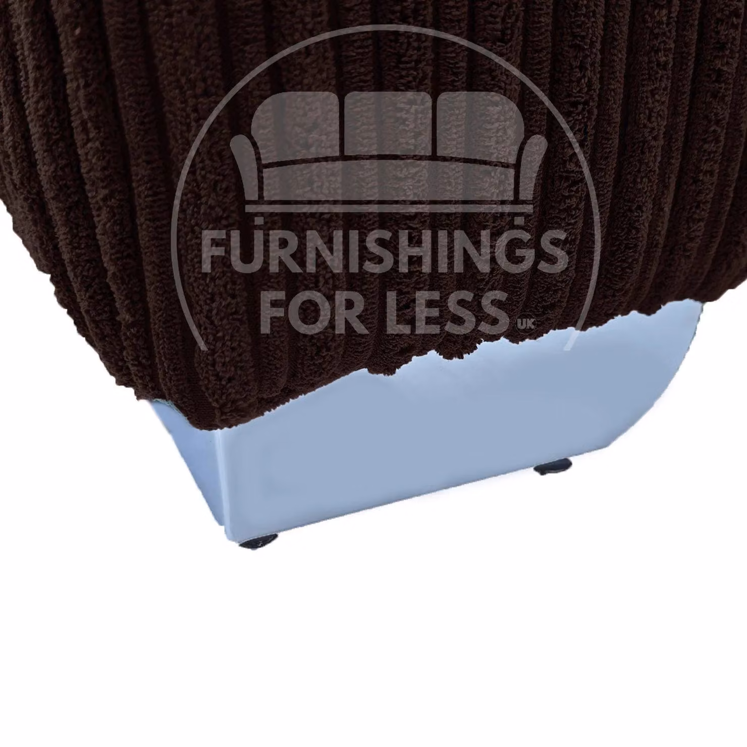 Furnishings For Less UK Bishop U-Shaped 5 Seater Large Sofa in Chocolate Brown Soft Jumbo Cord Fabric with Matching Ottoman and Scatter Cushions – 4