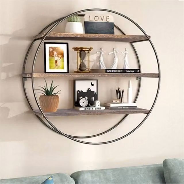 EONLION 3 Layer Floating Wall Shelves in Brown, Width: 100 cm – 1