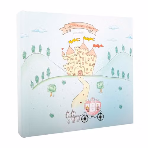 Happy Homewares Modern Fairy Princess Themed Aqua Green Photo Album, W: 17.78 cm, D: 17.78 cm, H: 2.54 cm