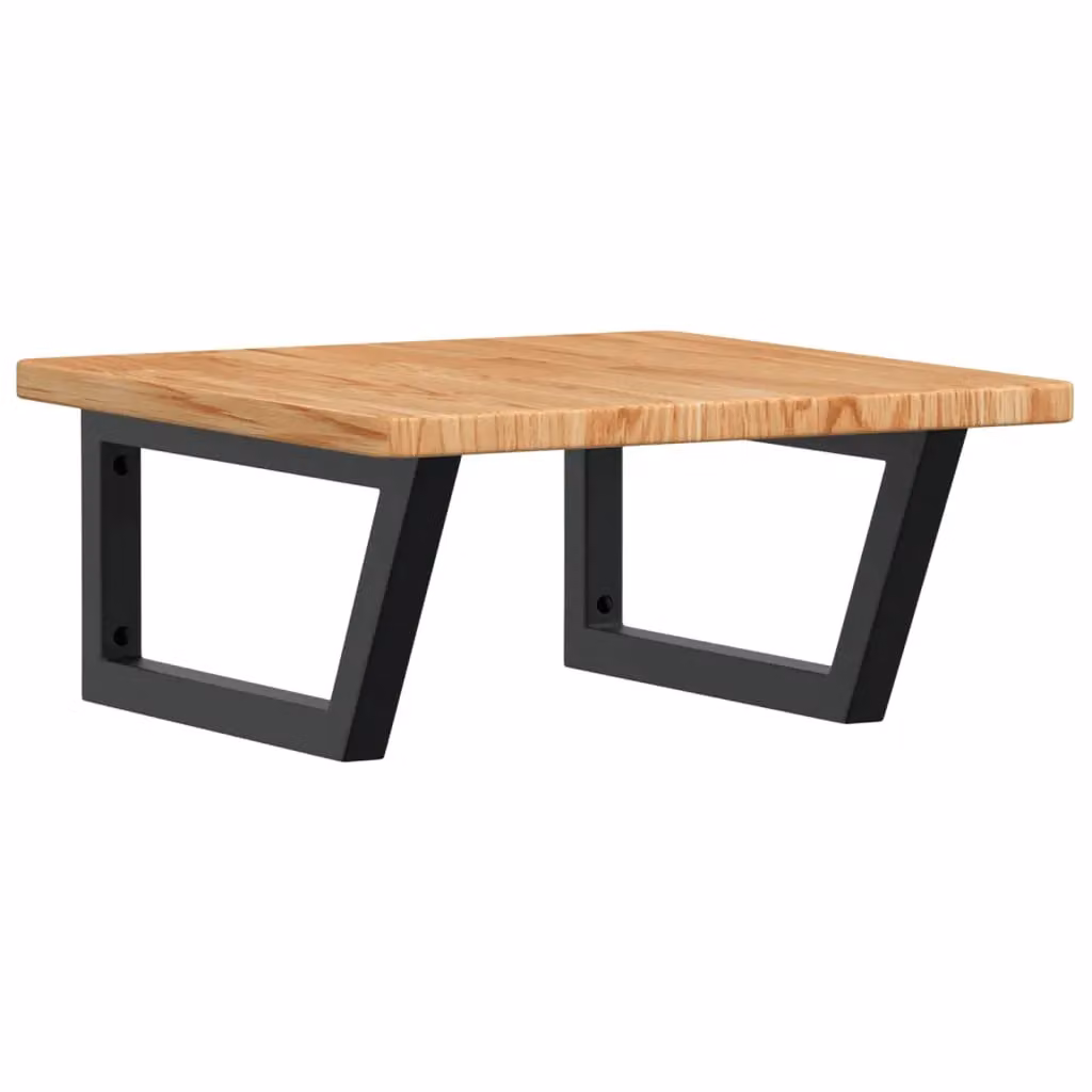 Berkfield Home Wall Mounted Basin Shelf in Brown Oak and Steel