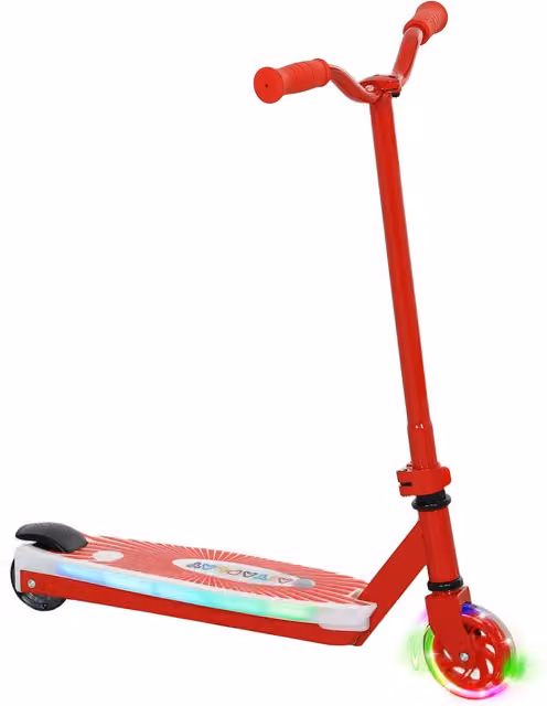 AIYAPLAY Kids Electronic Ride on Scooter with Lights and Sound, Red
