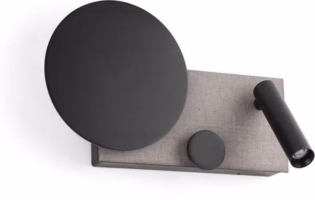 Faro Klee Integrated LED Adjustable Wall Reading Light in Grey with 2700K Warm White Touch Control