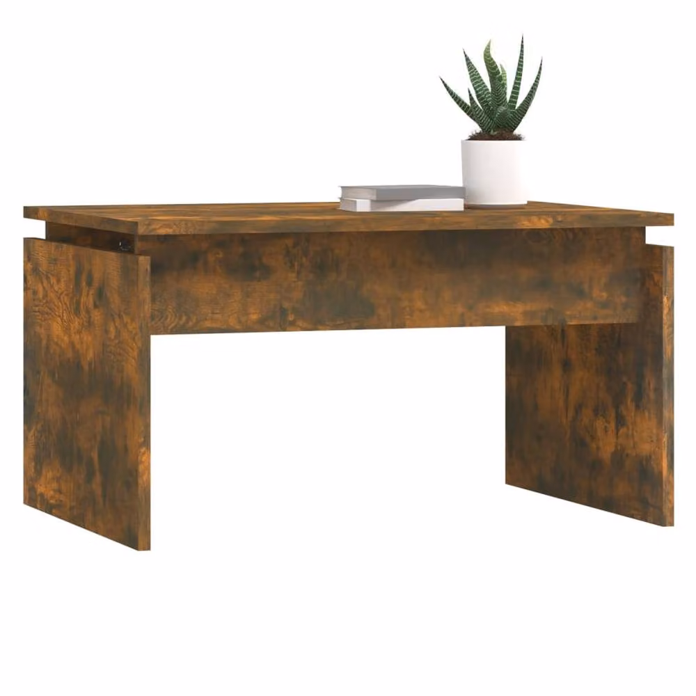 Berkfield Home Smoked Oak Coffee Table in Brown, W/D/H: 68 x 50 x 38 cm – 3