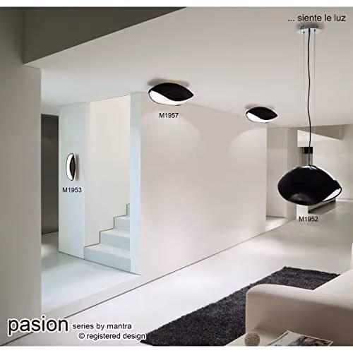 Mantra Iluminación Pasion 3 Light Black Suspended Pendant Light – 3