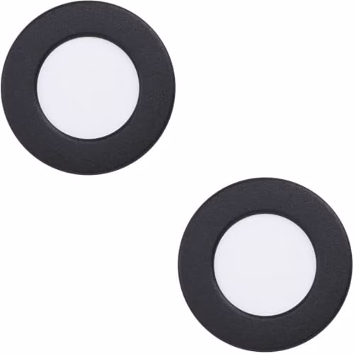 Loops Modern Black LED Ceiling Light Pack of 2, Dimmable, IP44 Rated – 1