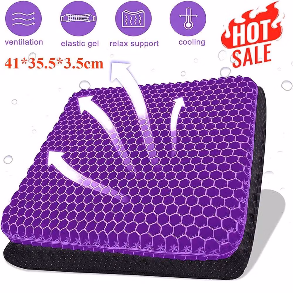 KORVIXA Double Thick Gel Seat Cushion in Purple, W: 190 cm, D: 100 cm – 2