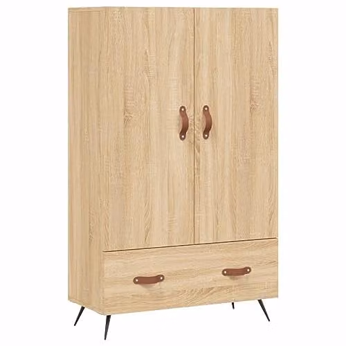 vidaXL Modern Highboard in Brown Sonoma Oak, W/D/H: 69.5 x 31.0 x 115.0 cm
