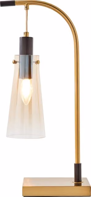 Litecraft Visconte Atrani Table Lamp in Gold and Yellow Glass