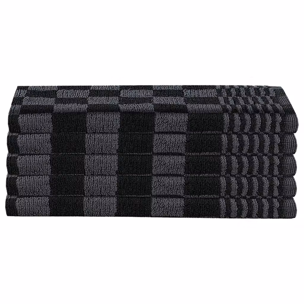Berkfield Home 20 Piece Cotton Towel Set in Black and Grey – 5