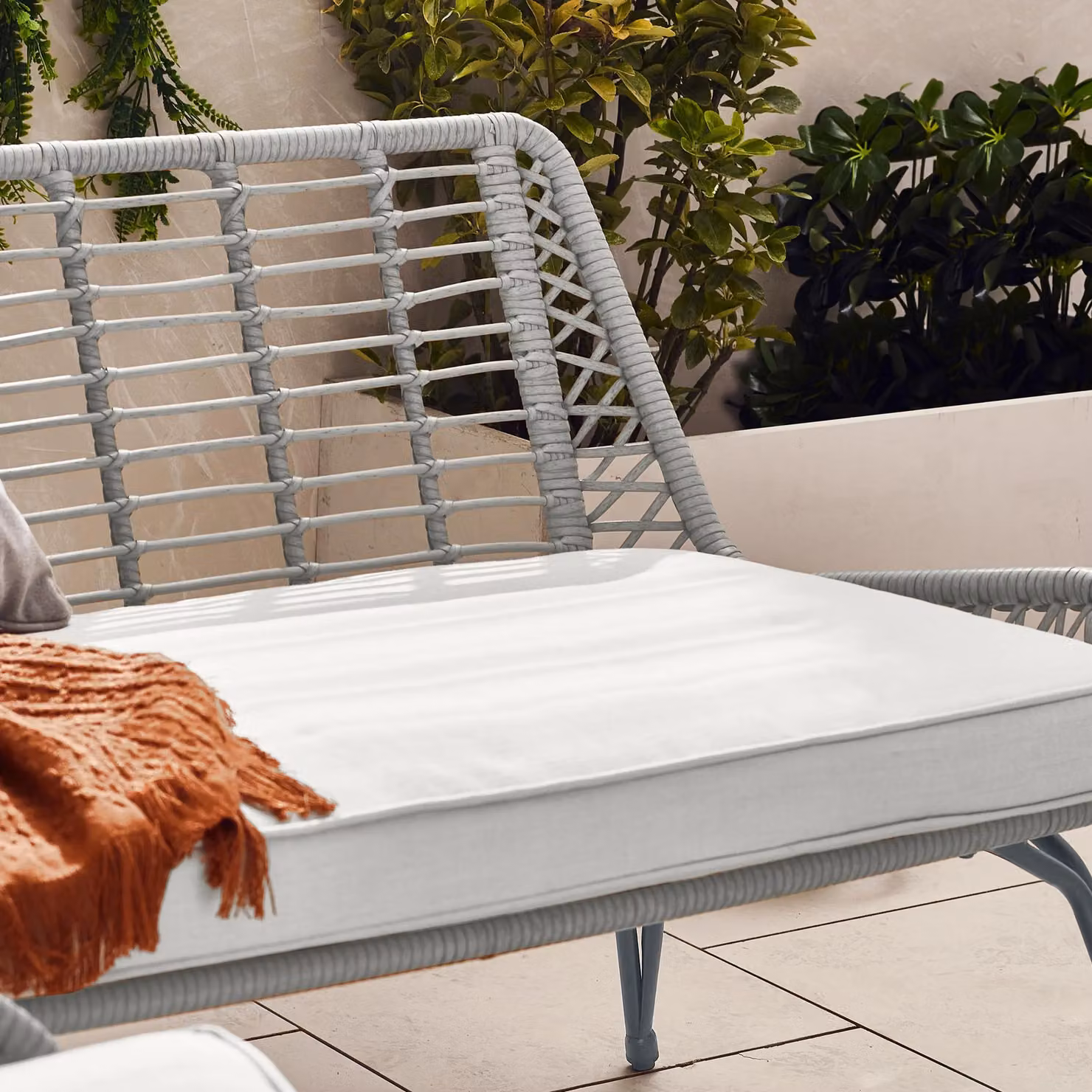 FurnitureboxUK Industrial Grey and Black Rattan Garden Set with Metal and Glass Details – 2