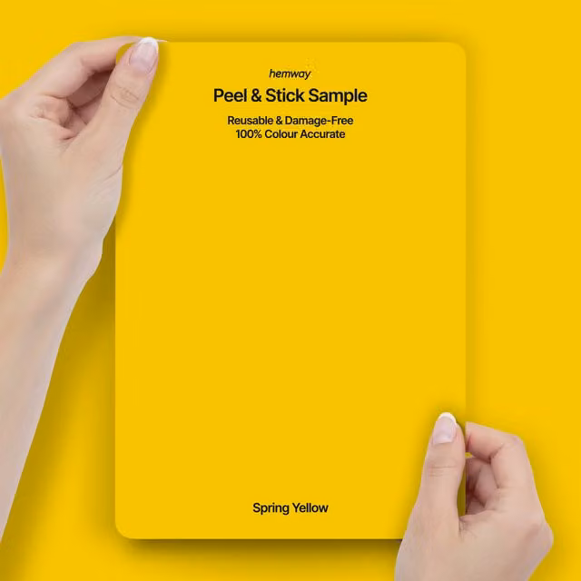 Hemway Interior Paint Sample Peel and Stick Swatch in Spring Yellow