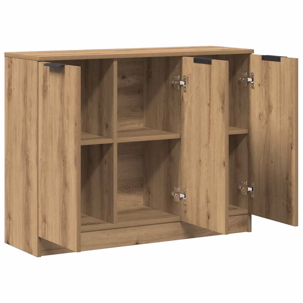 Berkfield Home Artisan Oak Sideboard in Brown, W/D/H: 90.5 x 30 x 70 cm – 2