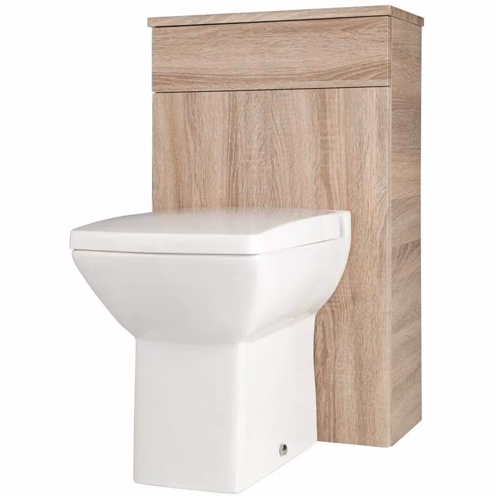 Clifton Sonoma Oak Freestanding Bathroom Standing Unit in Brown, W: 50.0 cm, D: 25.5 cm, H: 83.0 cm – 2