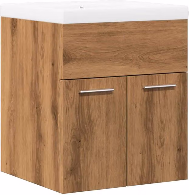 Berkfield Home 2 Piece Modern Bathroom Furniture Set in Artisan Oak Brown