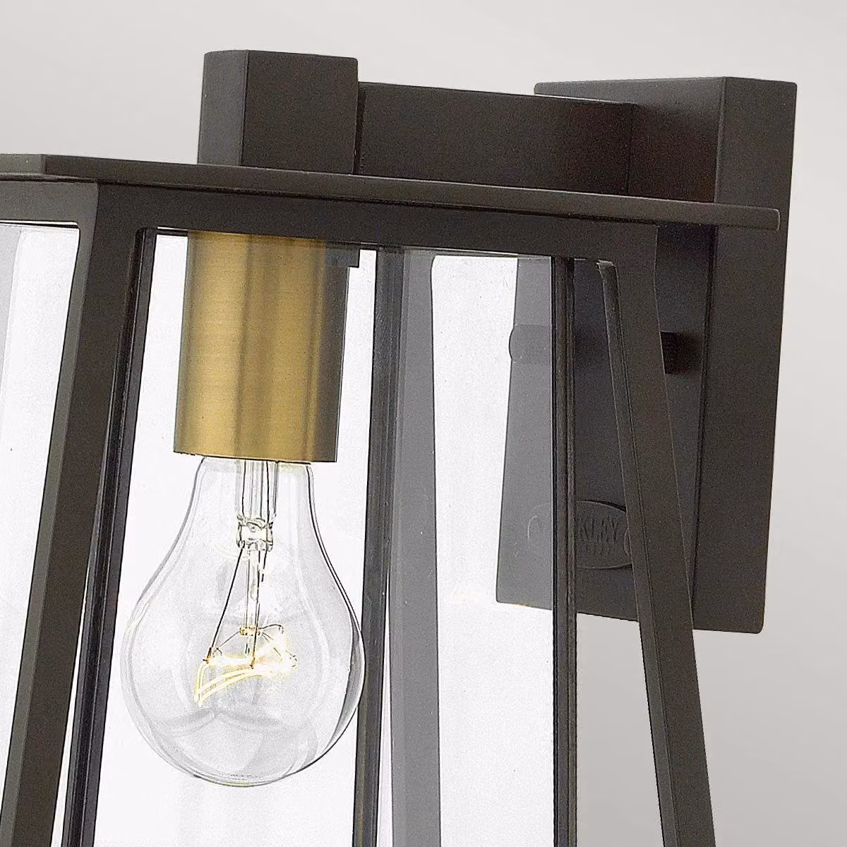 Netlighting Walker Small Outdoor Wall Lantern in Bronze with Transparent Glass, IP44, E27 – 2