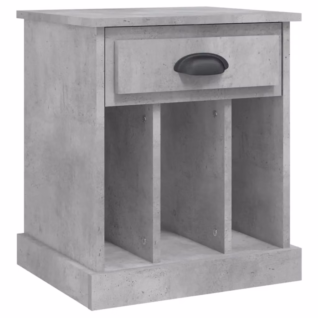 Berkfield Home Set of 2 Modern Bedside Cabinets in Concrete Grey, W/D/H: 43 x 36 x 50 cm – 3