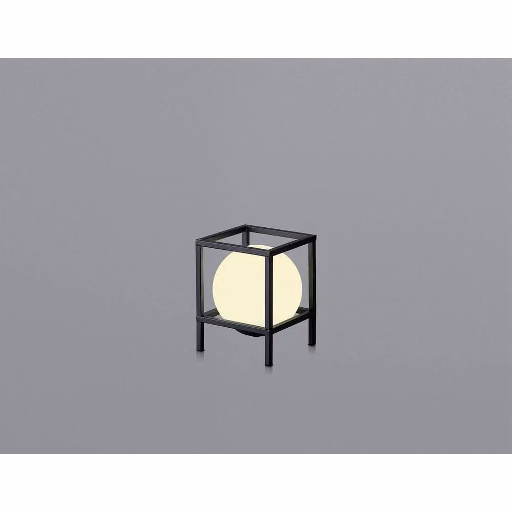 Netlighting Desigual Small Table Lamp, Matt Black, E27, Modern Glass and Metal Design – 2