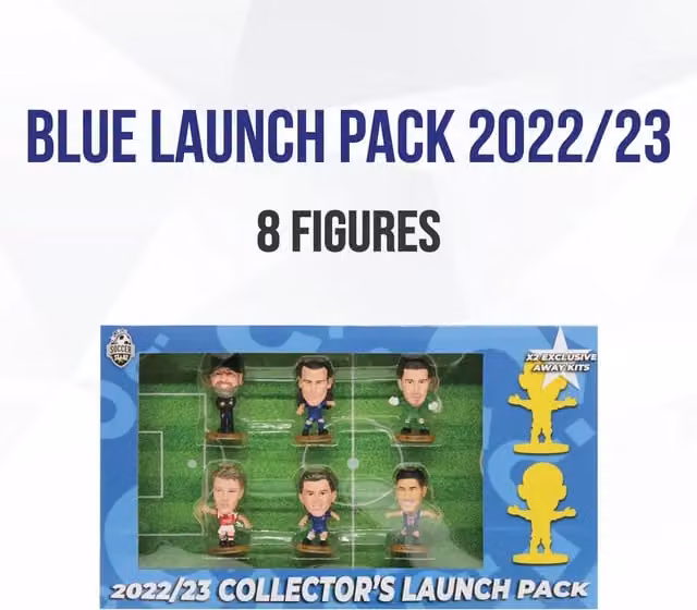 SoccerStarz 8 Figure Blue Launch Pack 2022-23 Version Mini Characters