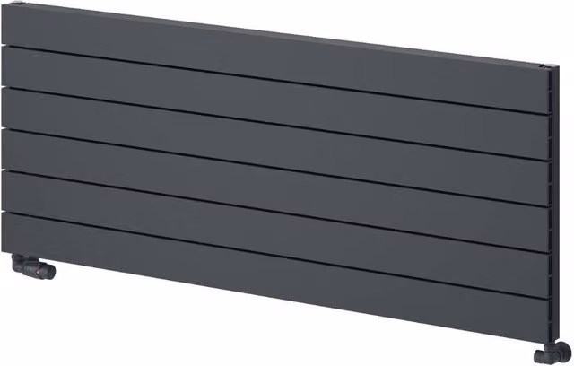Bathroom Kingdom Rienza Anthracite Designer Flat Panel Horizontal Radiator, Grey, W: 140 cm, H: 56.5 cm, D: 5.65 cm