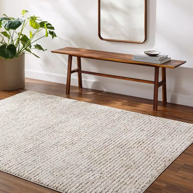 Livabliss Freud Modern High Pile Rug in Ivory, Black and Brown, W: 200 cm, D: 275 cm