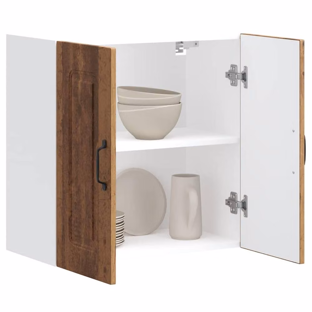 Berkfield Home Kalmar Wall Mounted Kitchen Cabinet in Old Wood Brown – 3