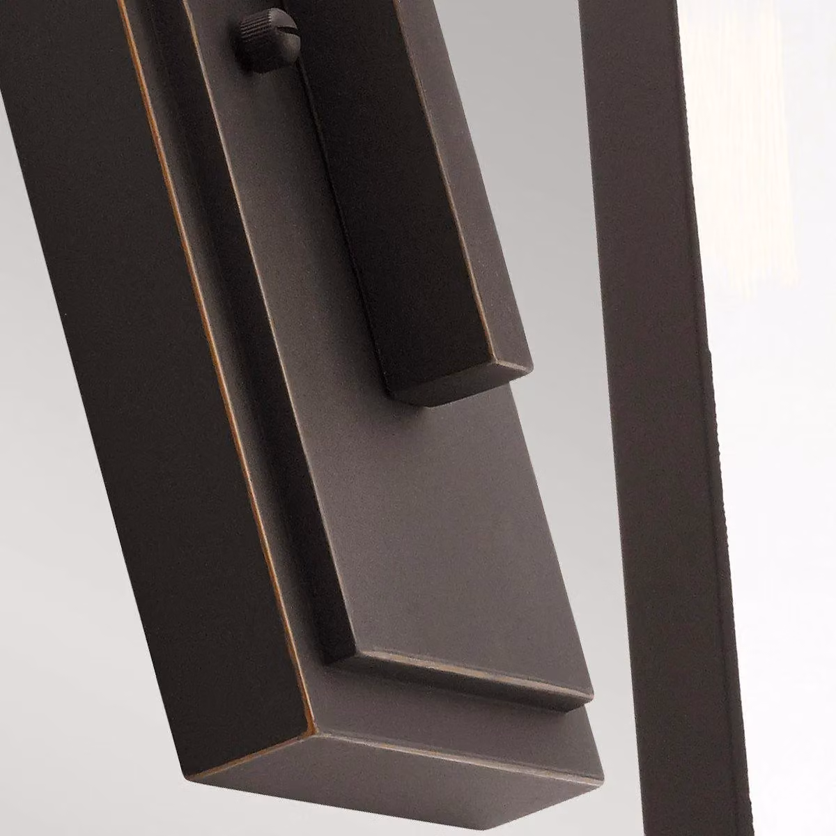 Kichler Delison Outdoor Wall Lantern in Rubbed Bronze and Brown, IP44 Rated – 4