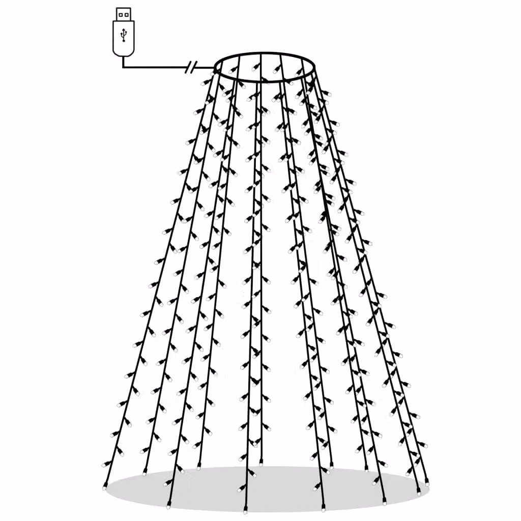 Berkfield Home Blue Christmas Tree Net Lights with 180 LEDs, 180 cm – 1