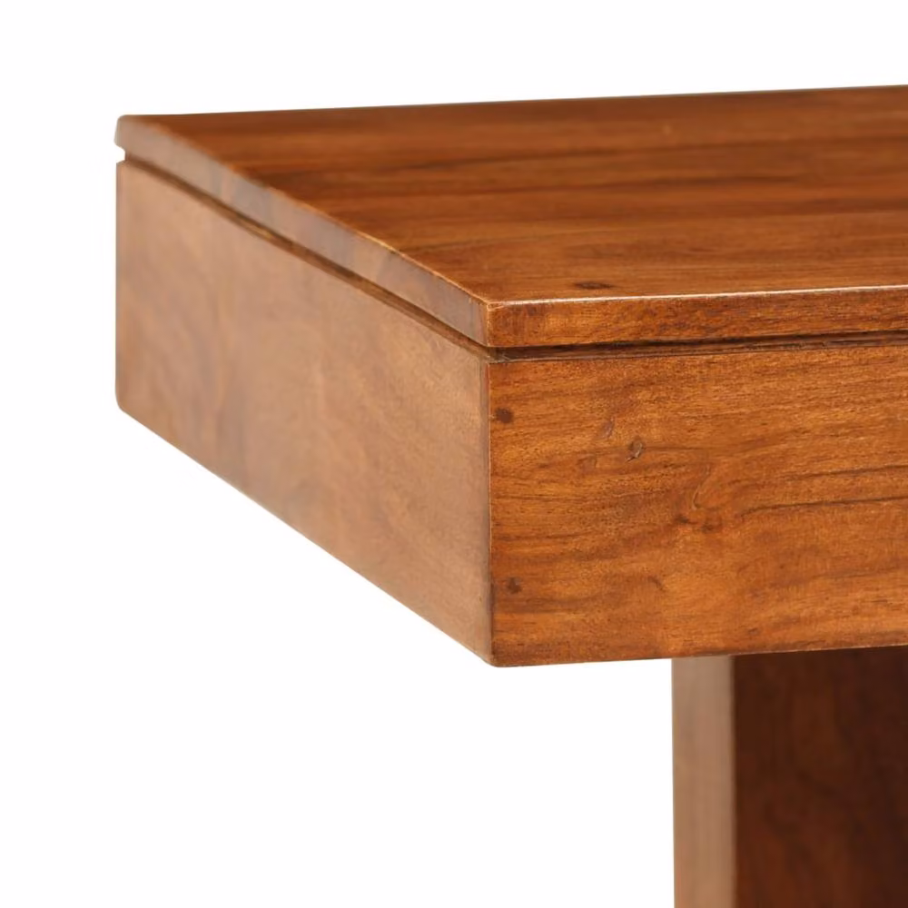 Berkfield Home Beautiful Solid Acacia Wood Coffee Table in Brown, W/D/H: 100 x 50 x 30 cm – 5
