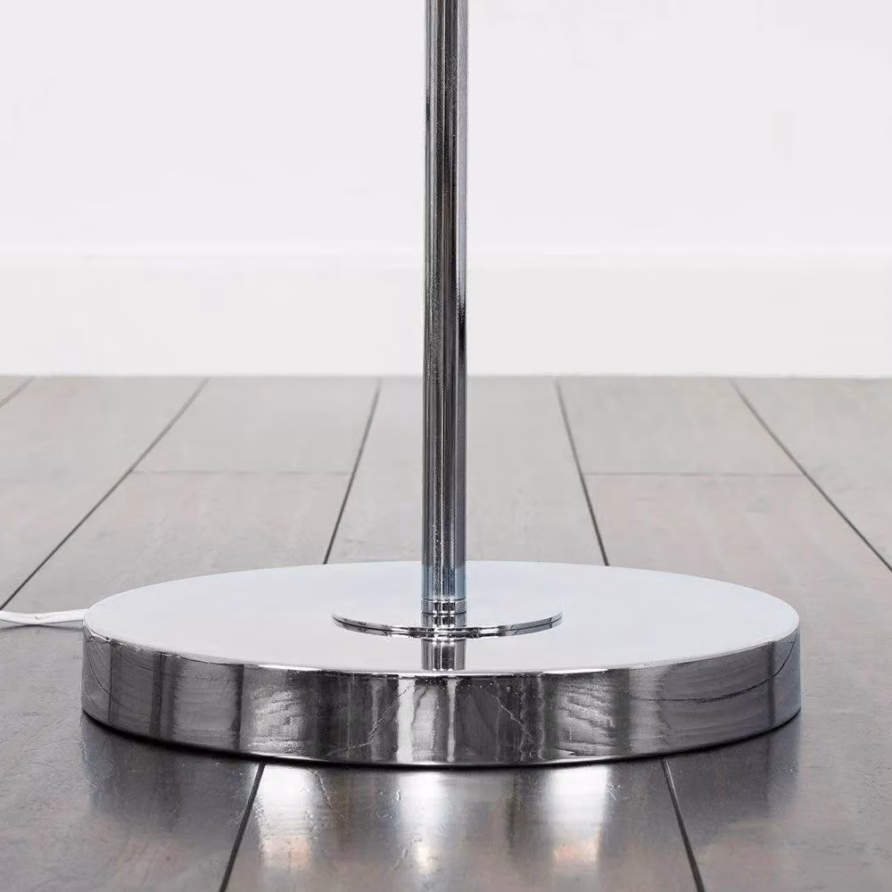 ValueLights Jaspa Modern Silver Chrome Metal Floor Lamp Base – 2