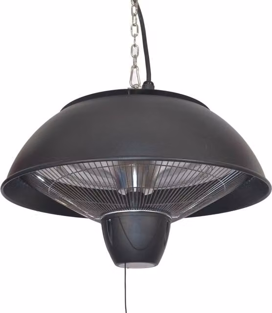 Primrose 1.5kW Electric Infrared Hanging Halogen Patio Heater in Black
