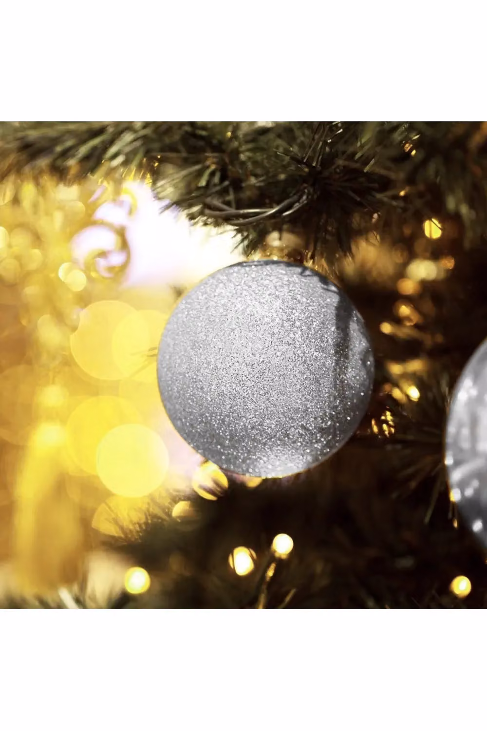 Living and Home 36-Piece Silver Christmas Tree Bauble Decoration Set – 2