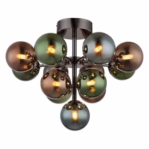 Globo Lighting Modern Multicolour Glass Sphere Ceiling Light for Living Rooms, Diameter: 56 cm