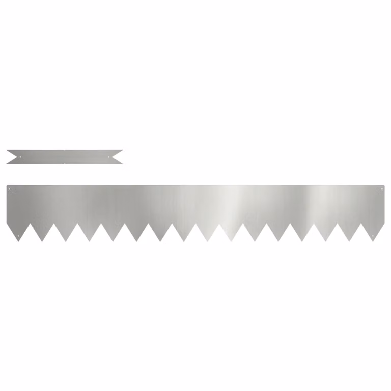 Berkfield Home Galvanised Steel Lawn Edgings, Silver, 30 Pieces, W/H: 100 x 15 cm