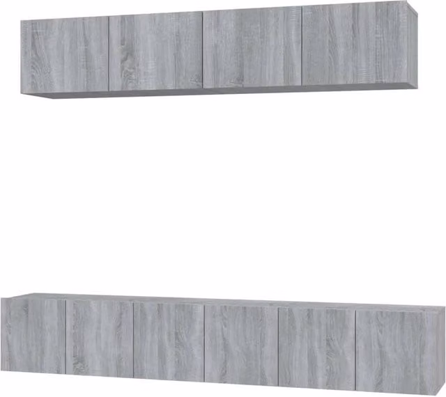 Berkfield Home 5 Piece Grey Sonoma TV Cabinet Set in Engineered Wood