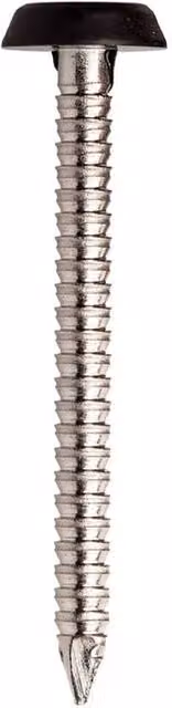 JCP Construction Products A4-316 Stainless Steel Plastic Headed Round Nails, Black, 30 x 2.00 mm