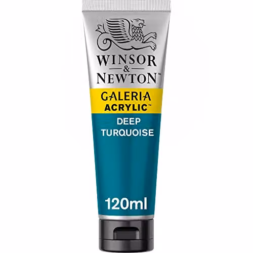 Winsor & Newton Galeria Acrylic Paint, Deep Turquoise, 120ml – 2